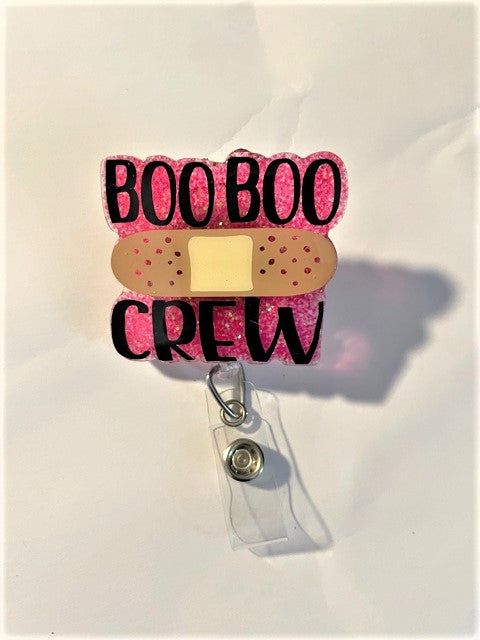 Boo Boo Crew Badge Pink